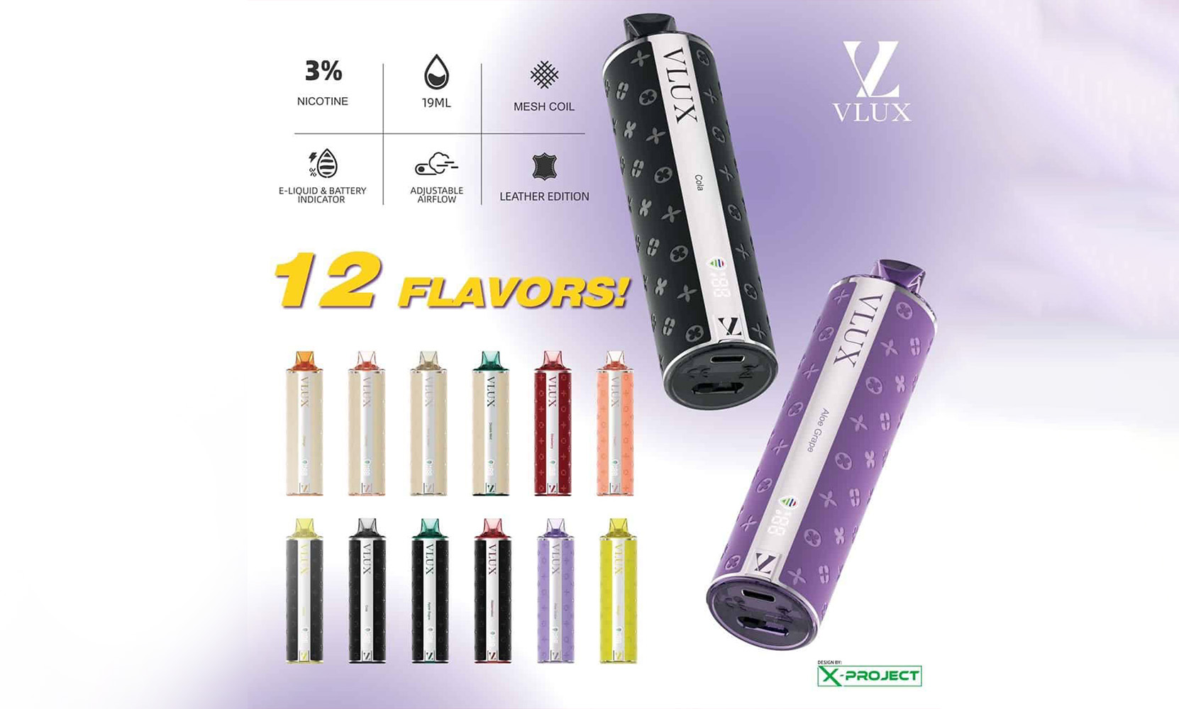 Vlux Disposable Pod 12000 Puffs ตัวเครื่องและรายละเอียดสินค้า