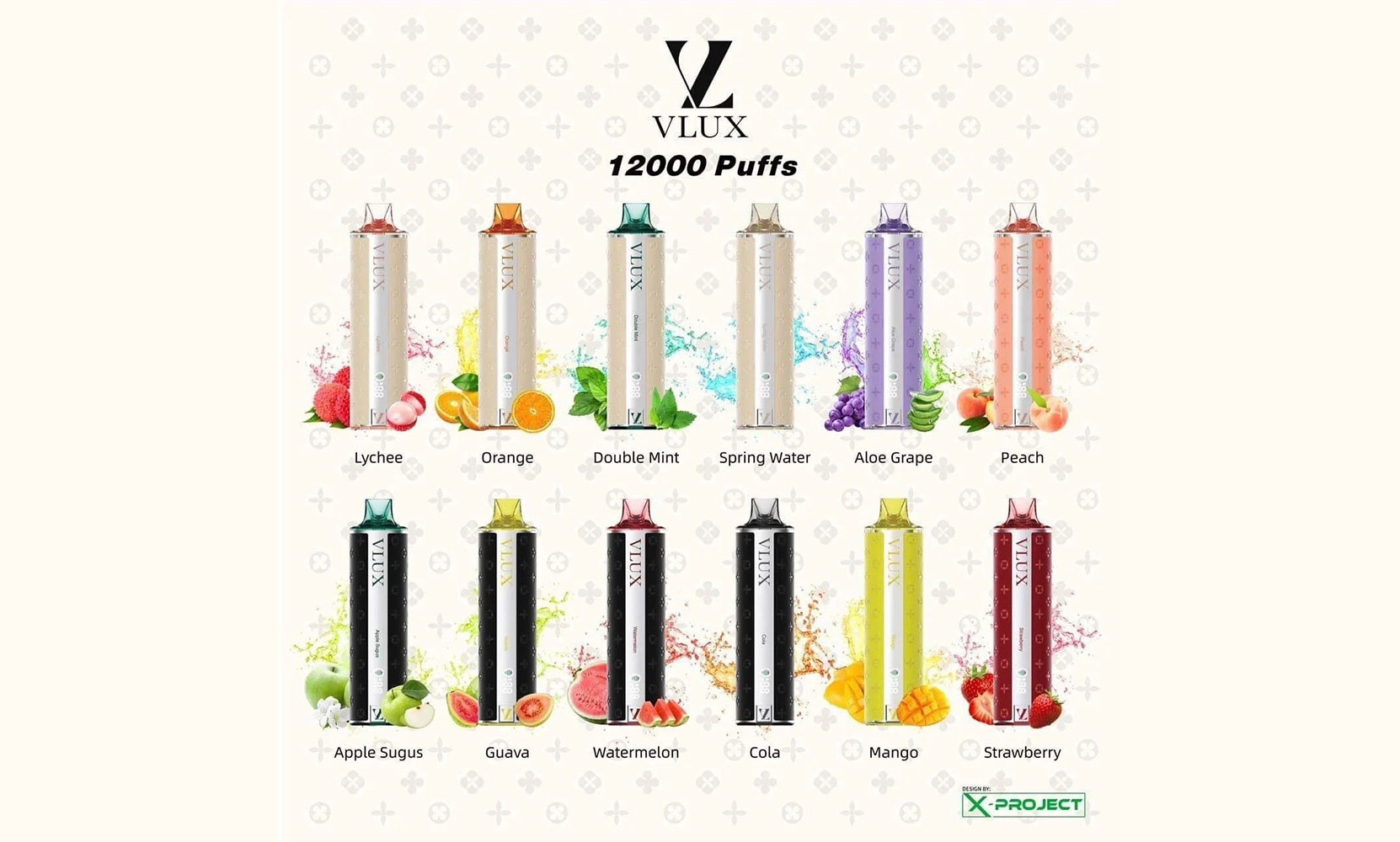 Vlux 12000 Puffs สเปกและรายละเอียดพอตใช้แล้วทิ้ง VLUX